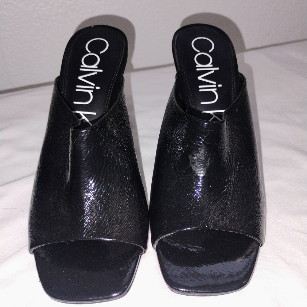 Calvin Klein Women's Black Slide Sandals
